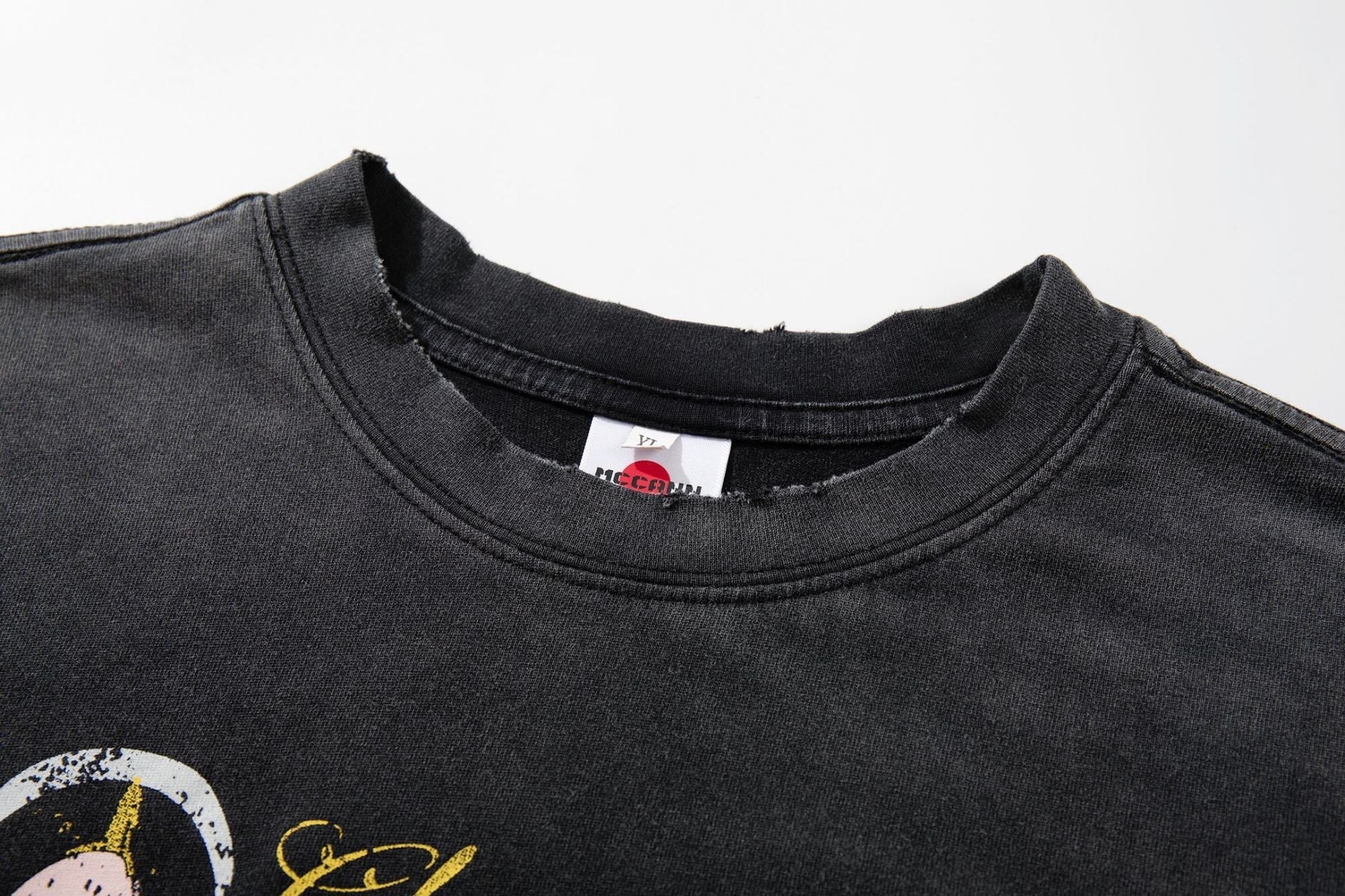 Washed Graphic Letter Print Short Sleeve T-Shirt