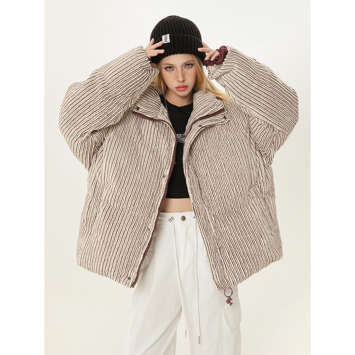Retro Corduroy Puffer Jacket
