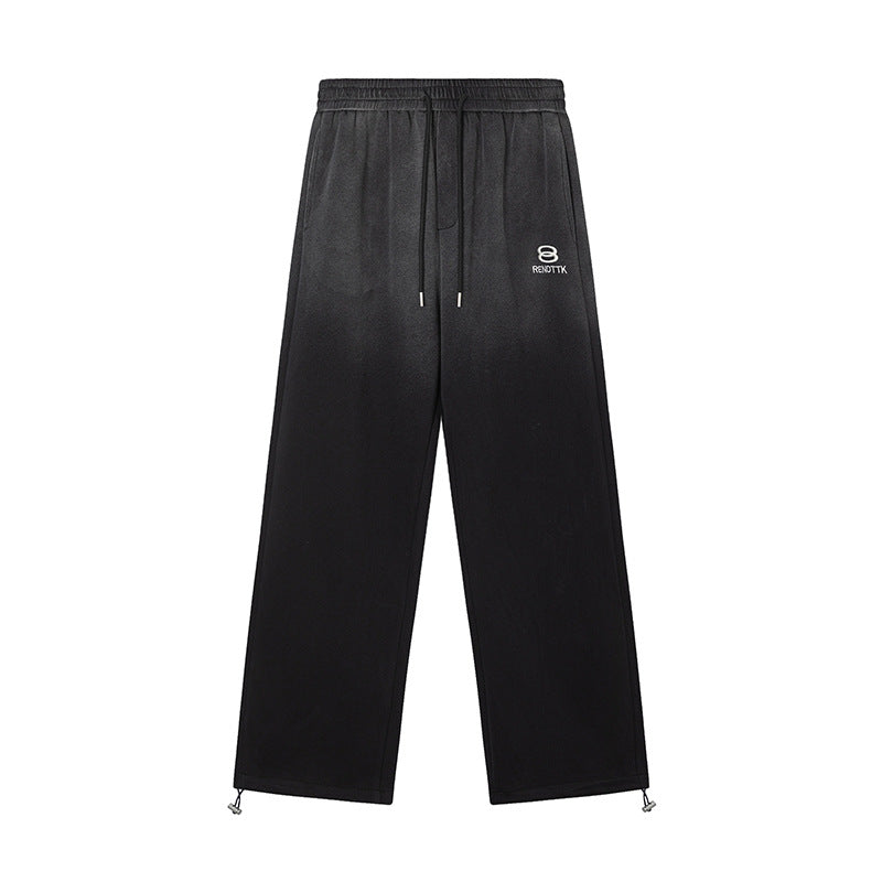 Gradient Drawstring Wide Leg Sweatpants