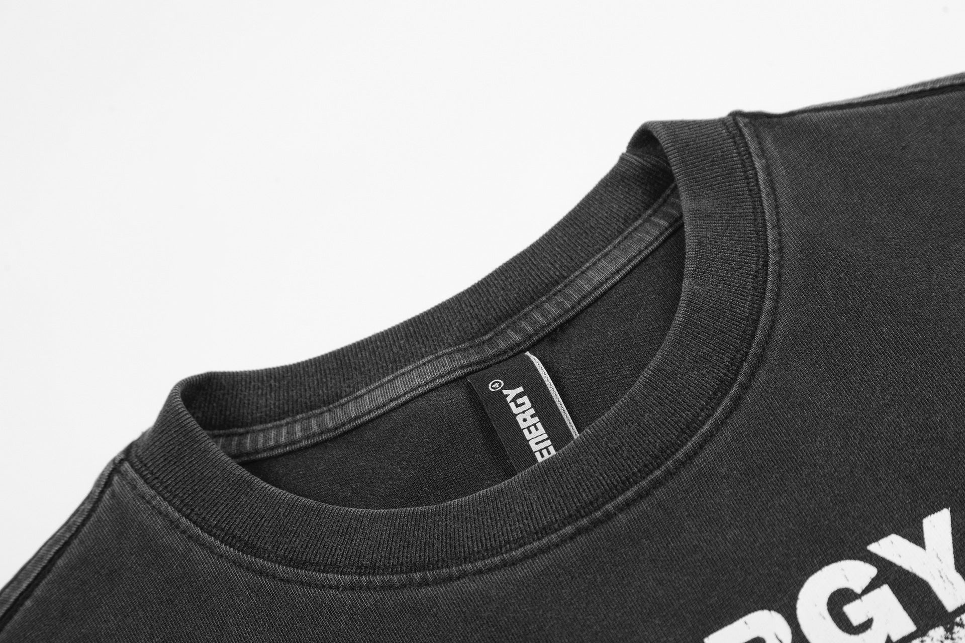 Washed Graphic Print Cotton Short Sleeve T-Shirt