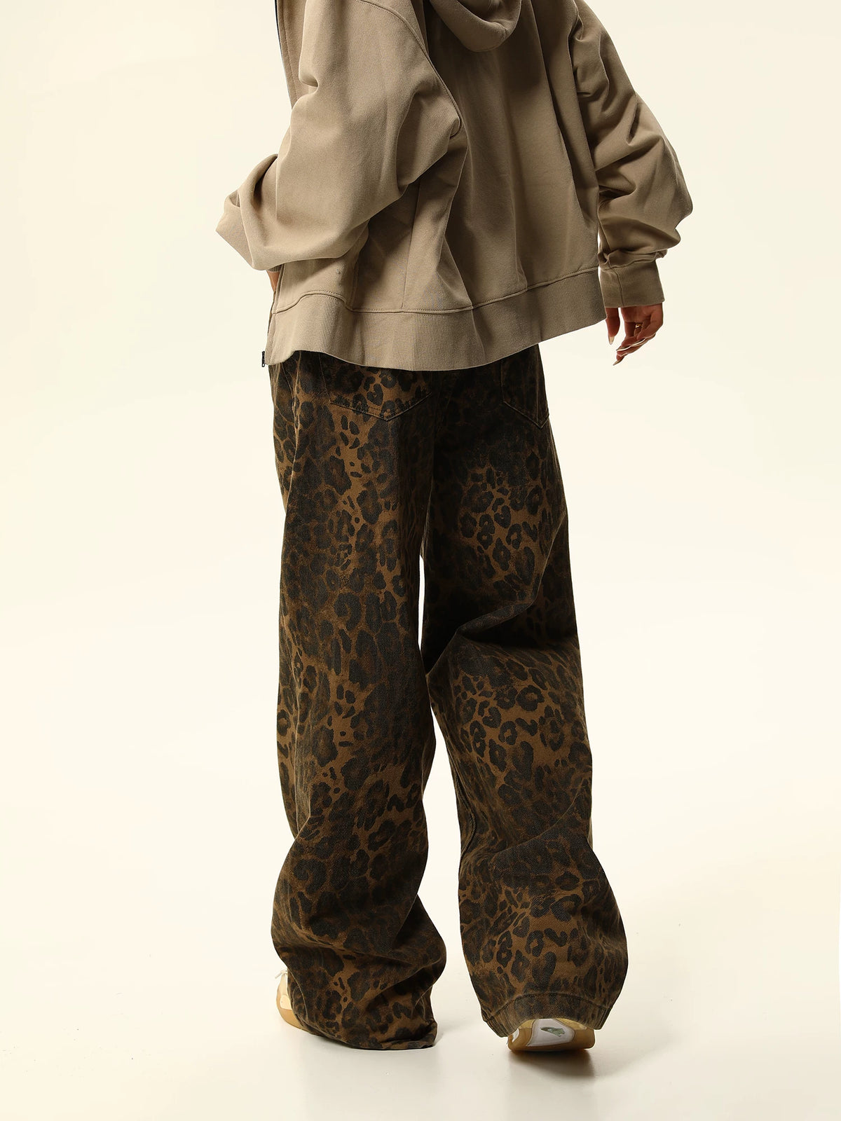 Leopard Print Denim Jeans
