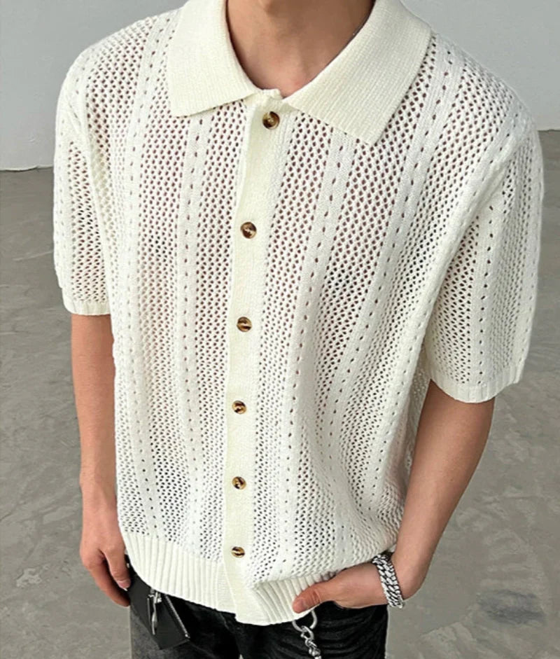 Summer Knit Short Sleeve Shirt