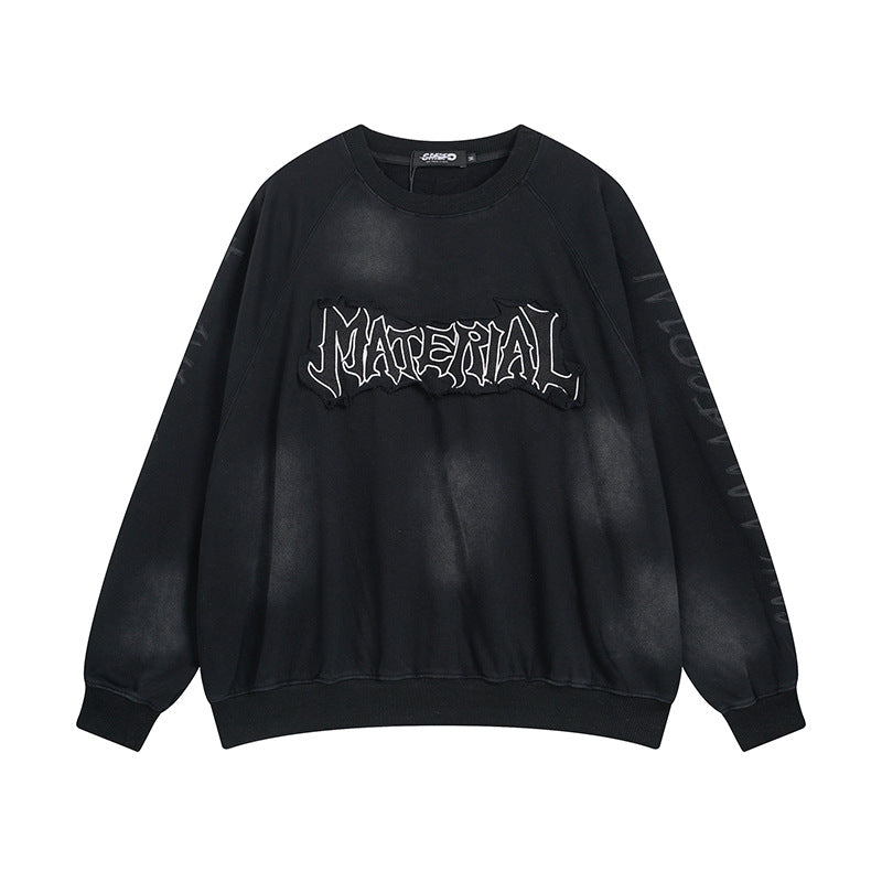 Dirty Washed Logo Print Sweatshirt