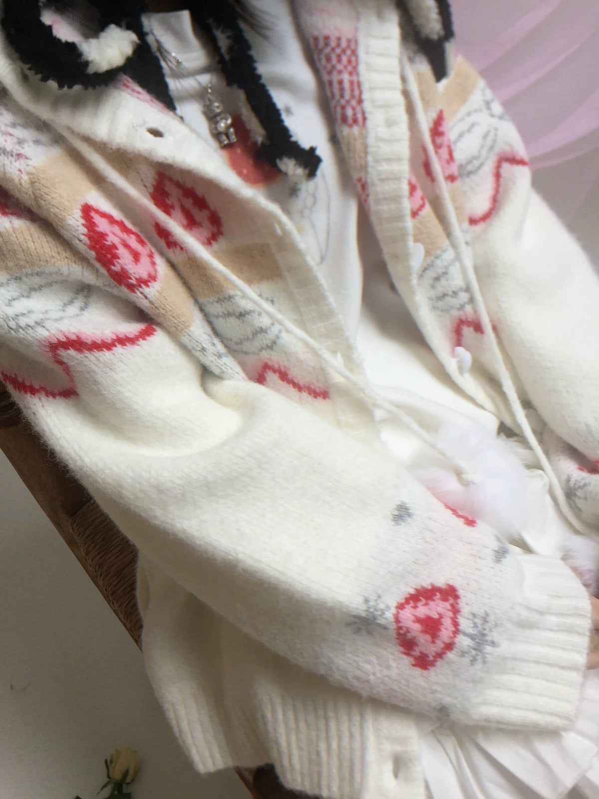 Cake Hooded Knit Cardigan