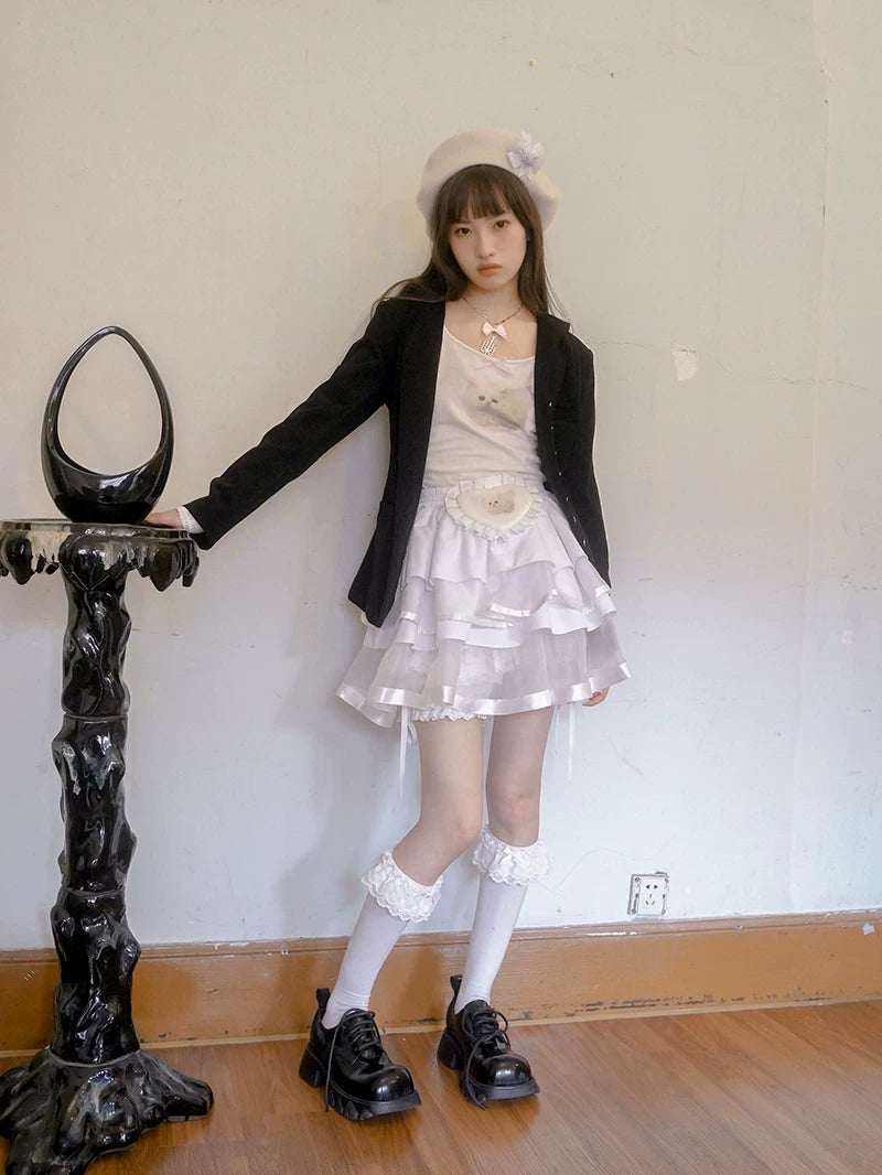 Rose Jacquard Sailor Collar Jacket