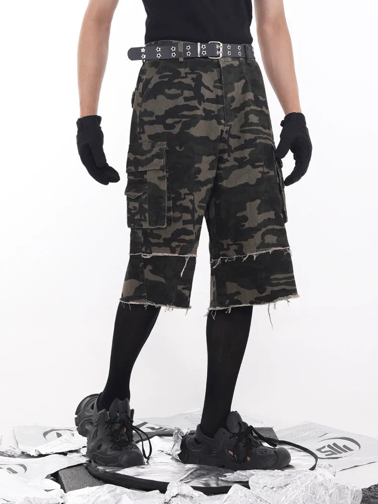 Camouflage Cargo Patchwork Short