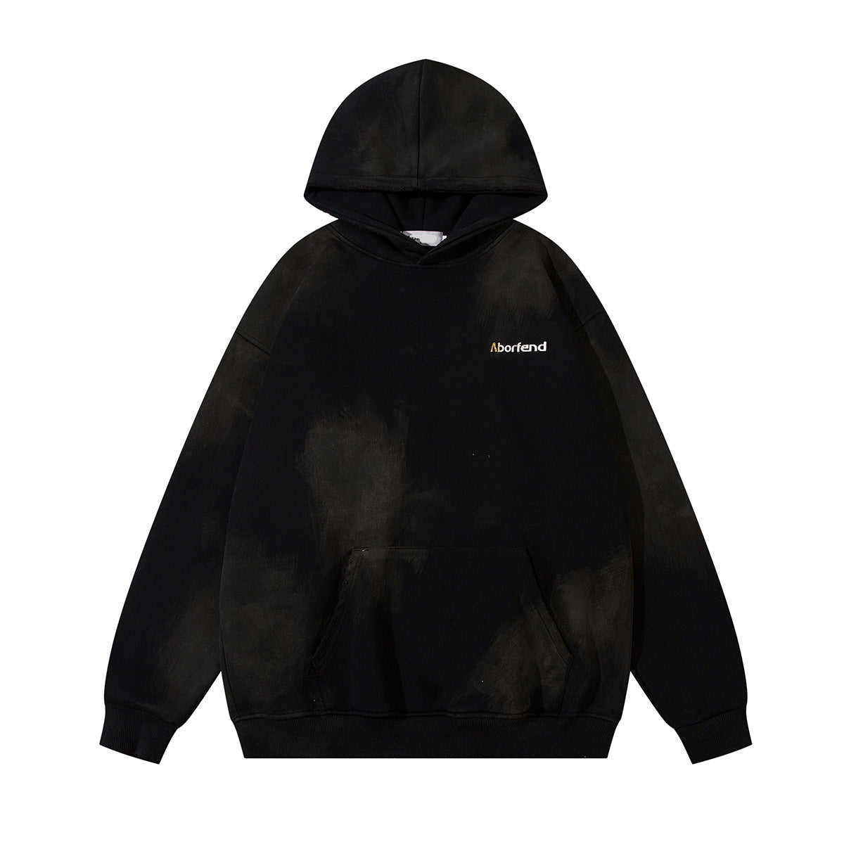Retro Paint Brushed Printed Hoodie