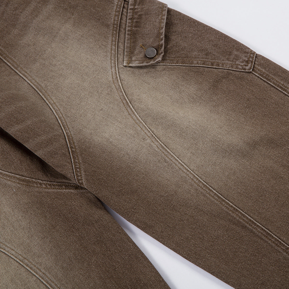 Washed Cargo Wide Leg Denim Jeans