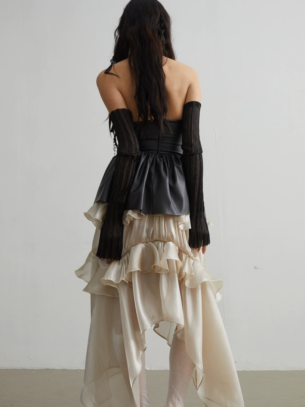 Bear Shoulder PU Leather Dress