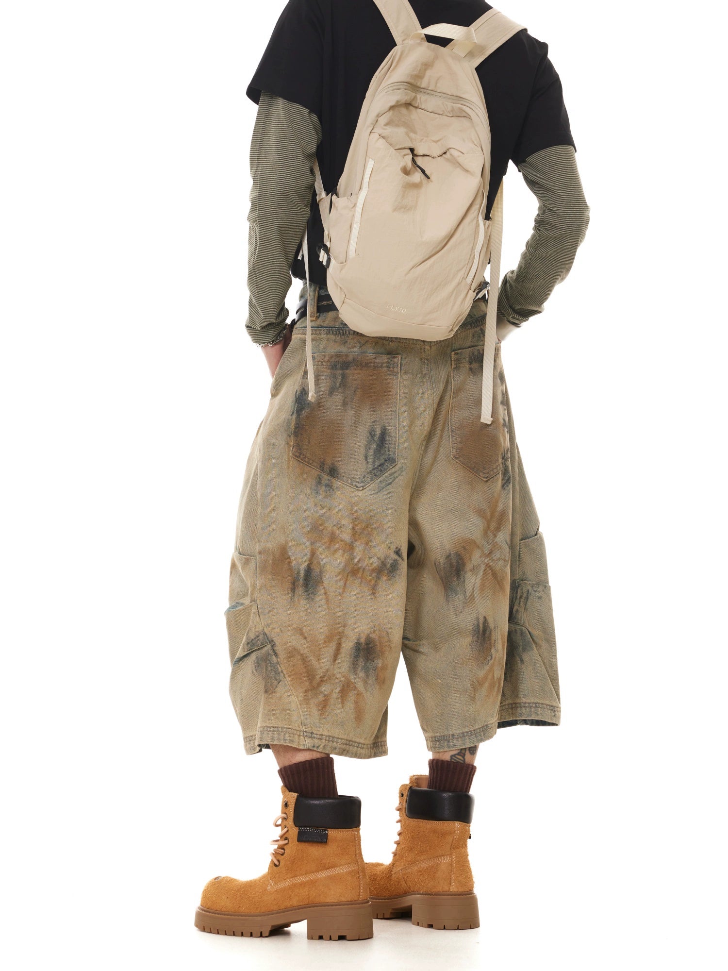 Yellow Mud Street Distressed Jorts