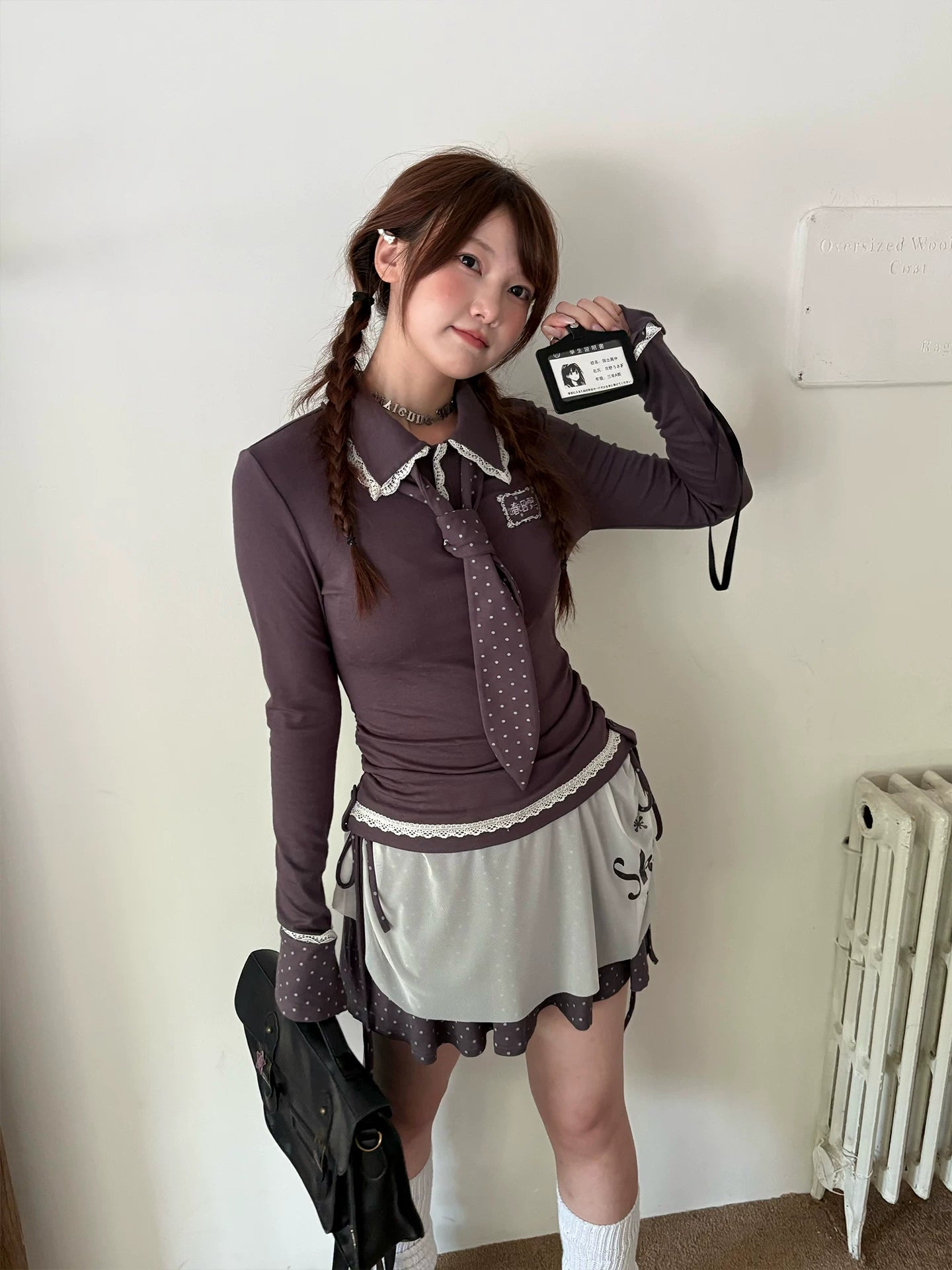 Lace Patchwork Splice Long Sleeve Shirt