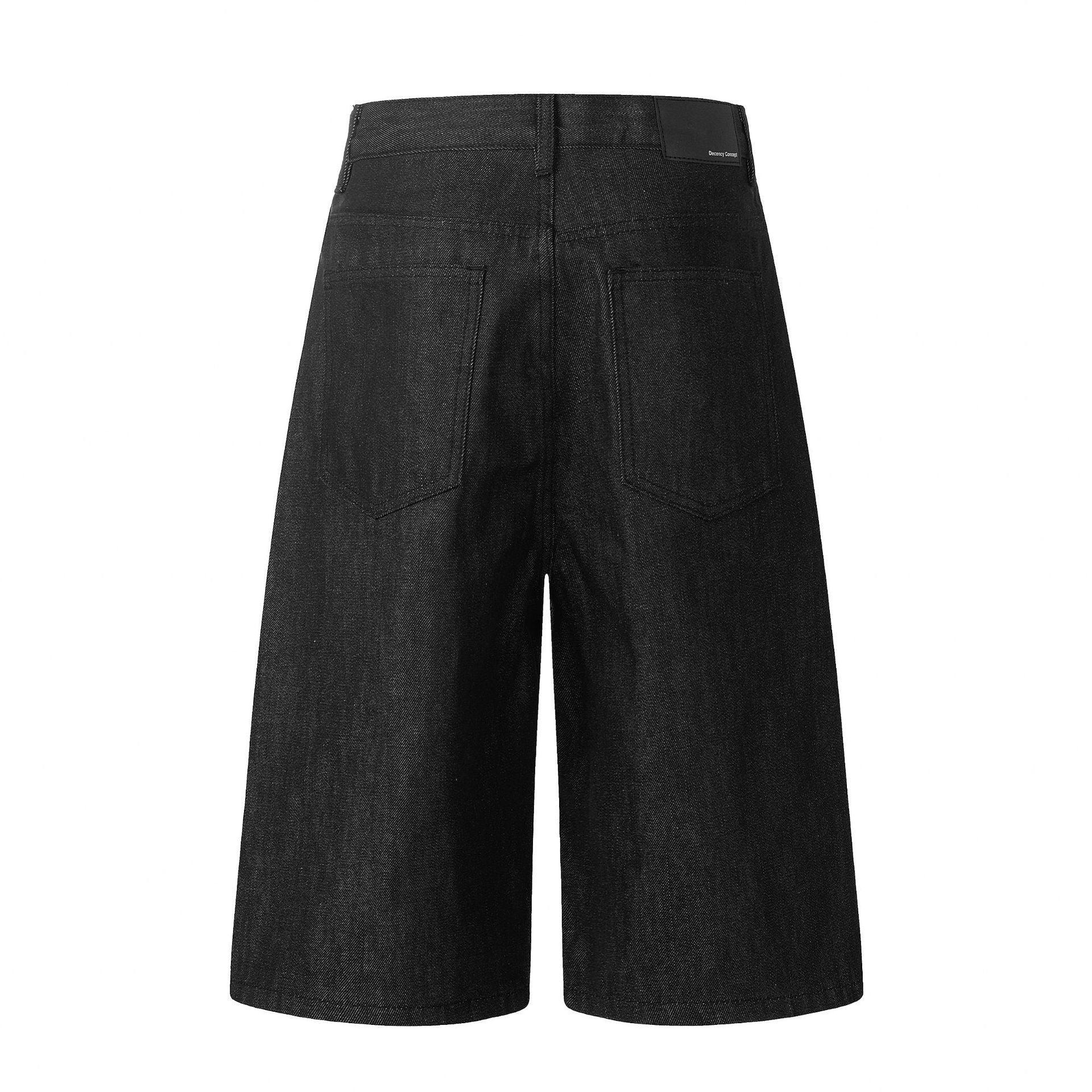 Button Fly Wide Leg Jort