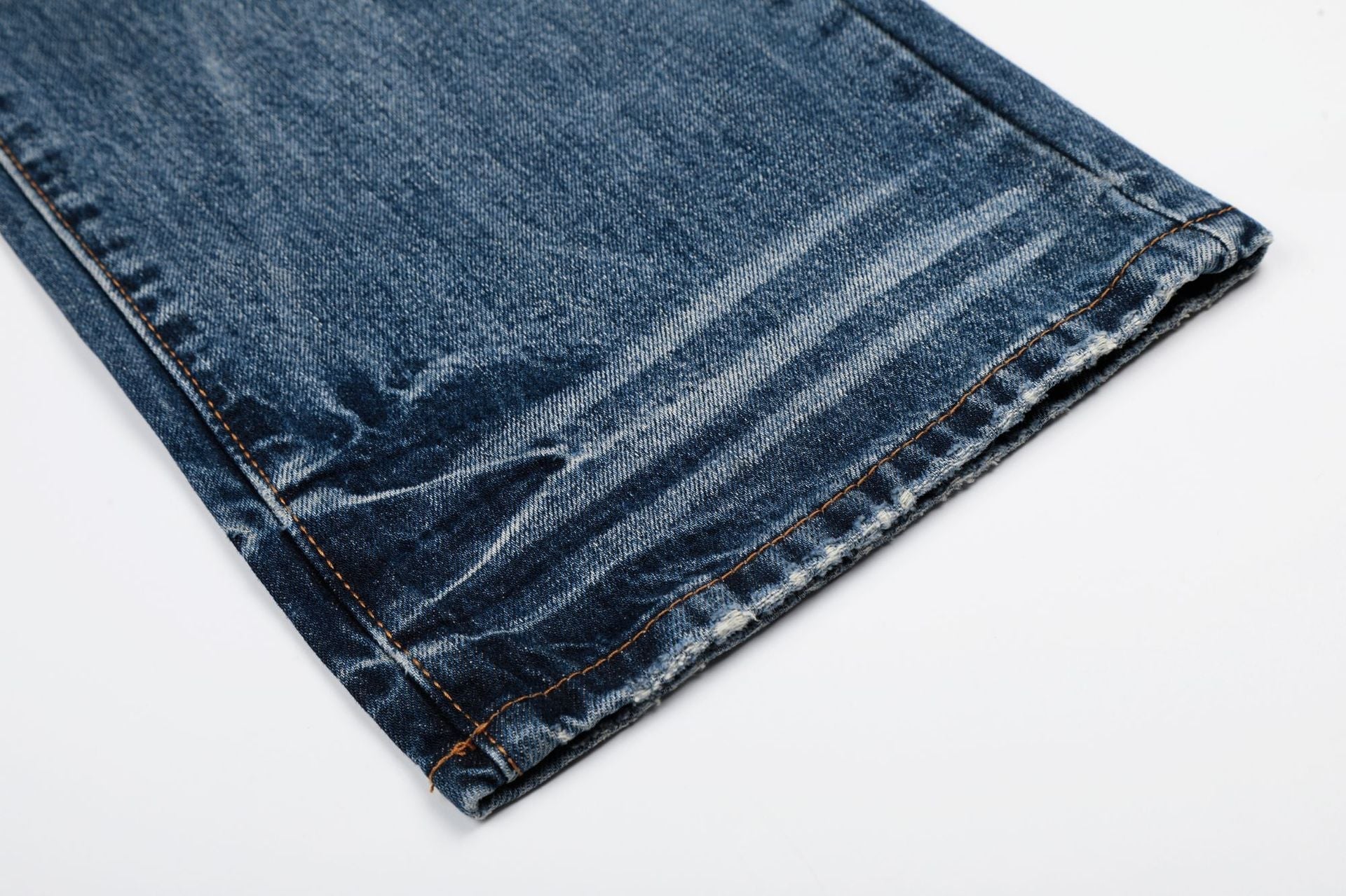 Whisker Washed Flare Denim Jeans