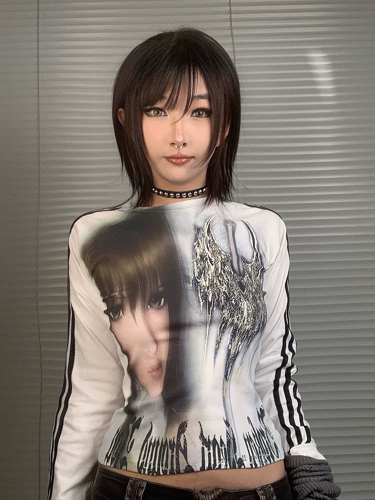 Side Stripe Long Sleeve T-Shirt