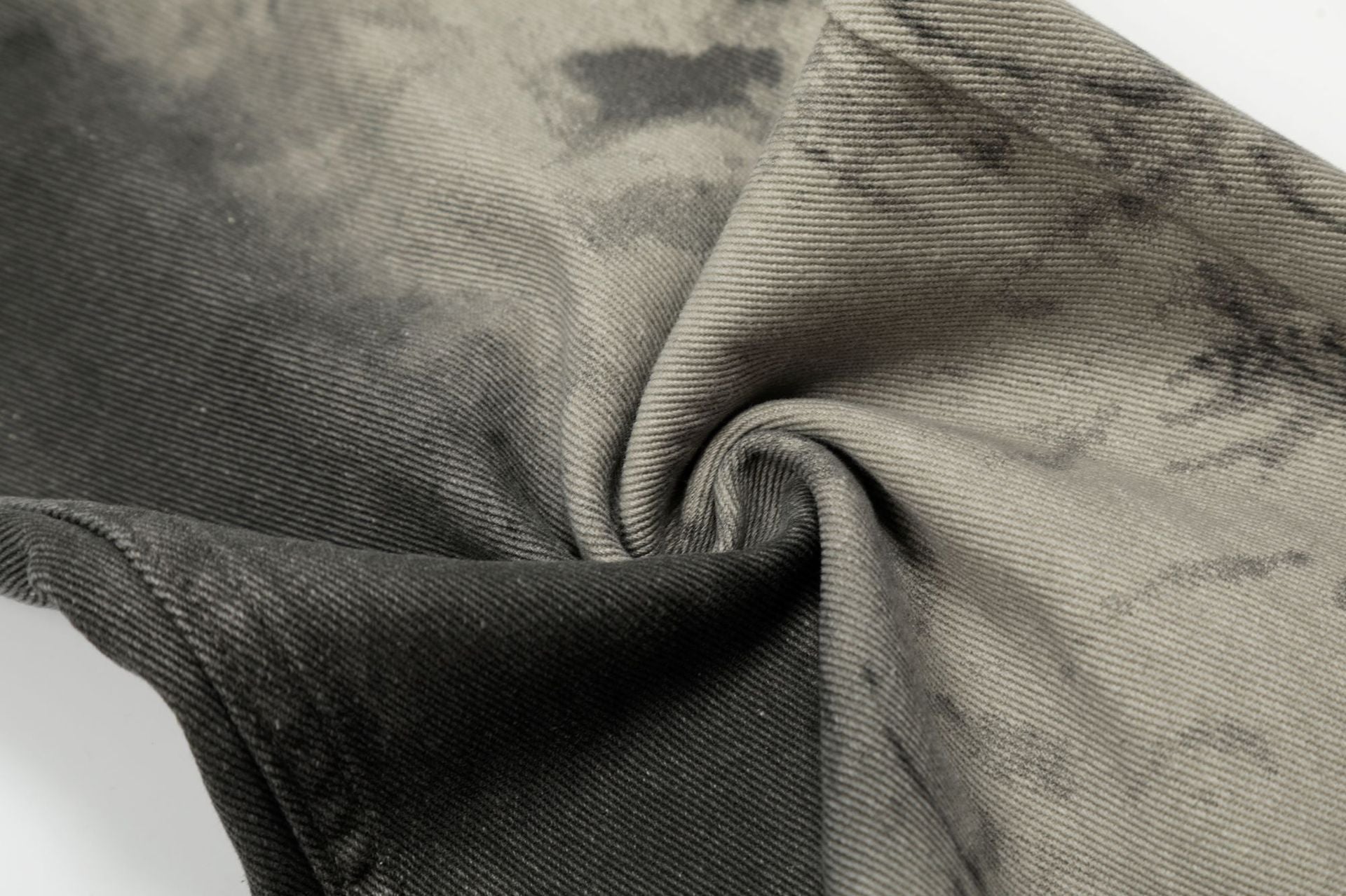 Paint Washed Wide Leg Denim Jeans