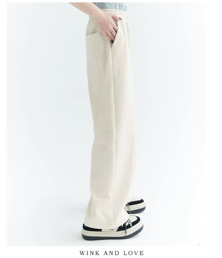 Double Waist Casual Straight Sweatpants