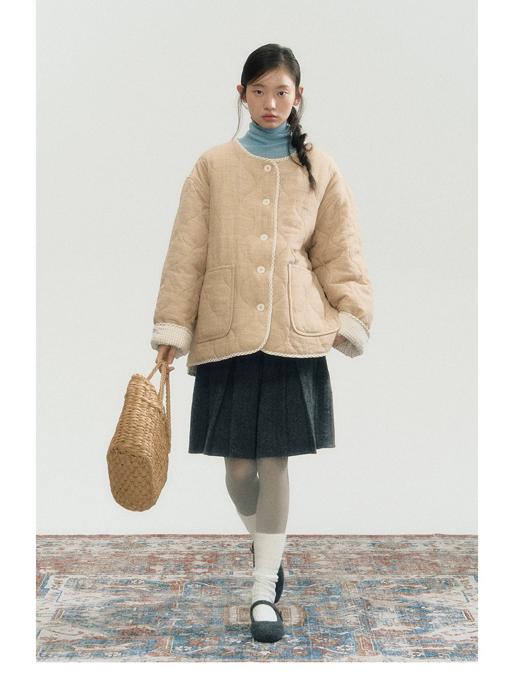 Plaid Puffer Jacket