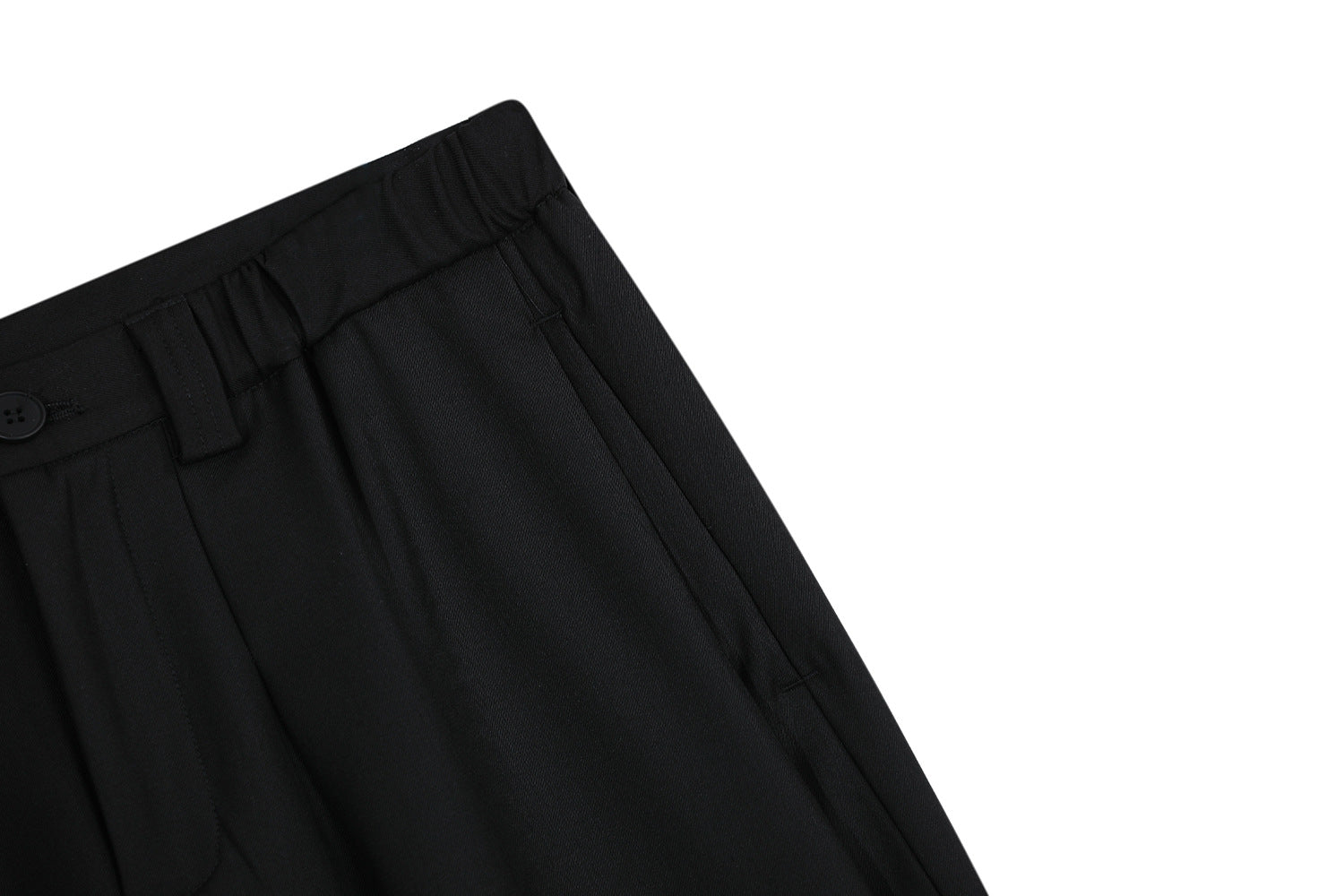 Wide Leg Pleats Half Trousers