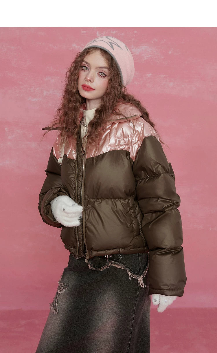 Lightweight Short Thick White Duck Down Jacket