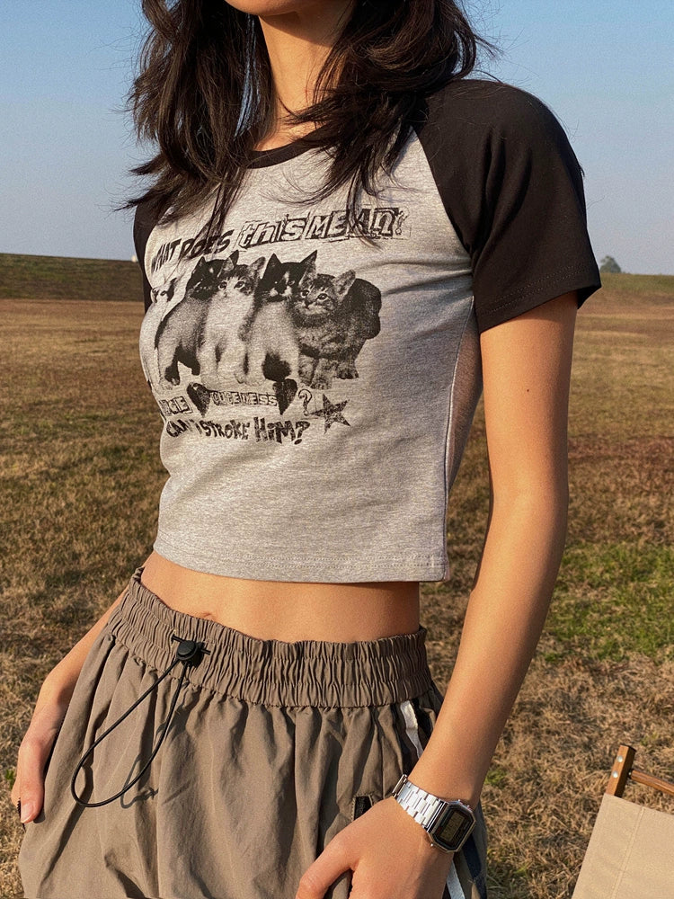 Cute Kitten Crop Top - MADXMARX