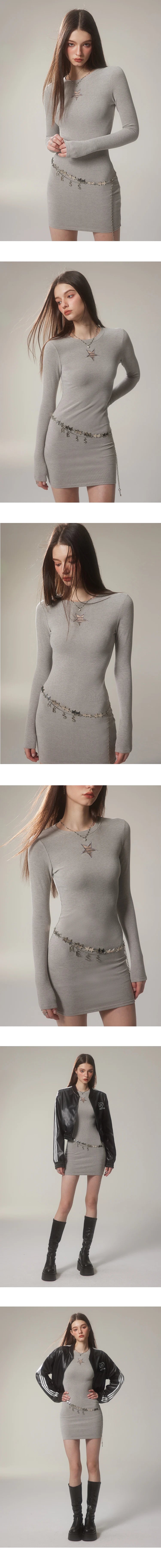 Round Neck Slim Fit Knit Dress