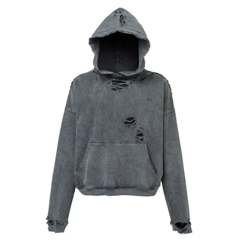 Metal Logo Accent Oversize Hoodie