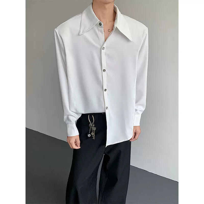 Plain Design Long Sleeve Shirt