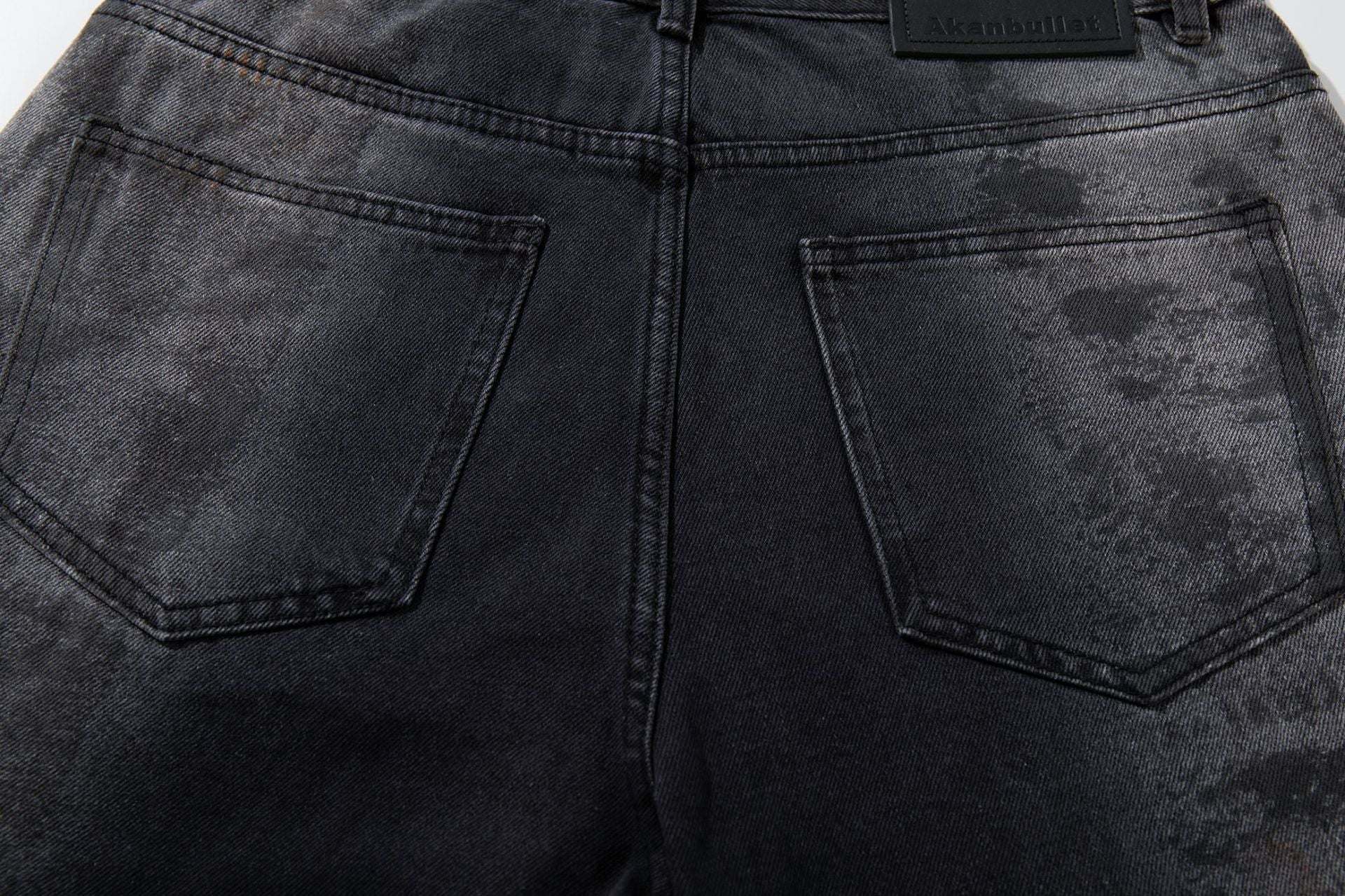 Washed Wide Leg Denim Jeans