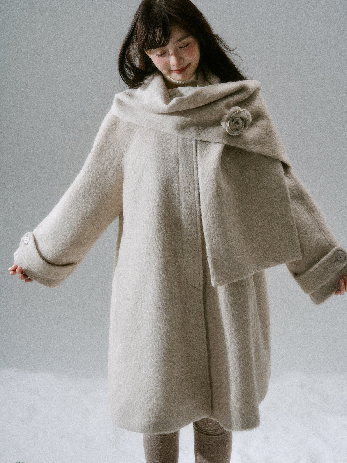 Flower Accent Coat
