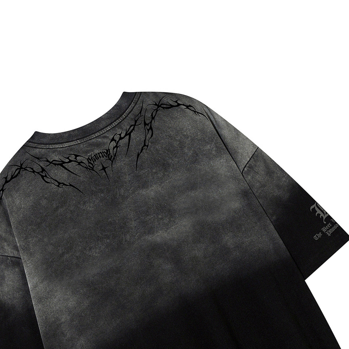 Gradient Thorn Print Short Sleeve T-Shirt
