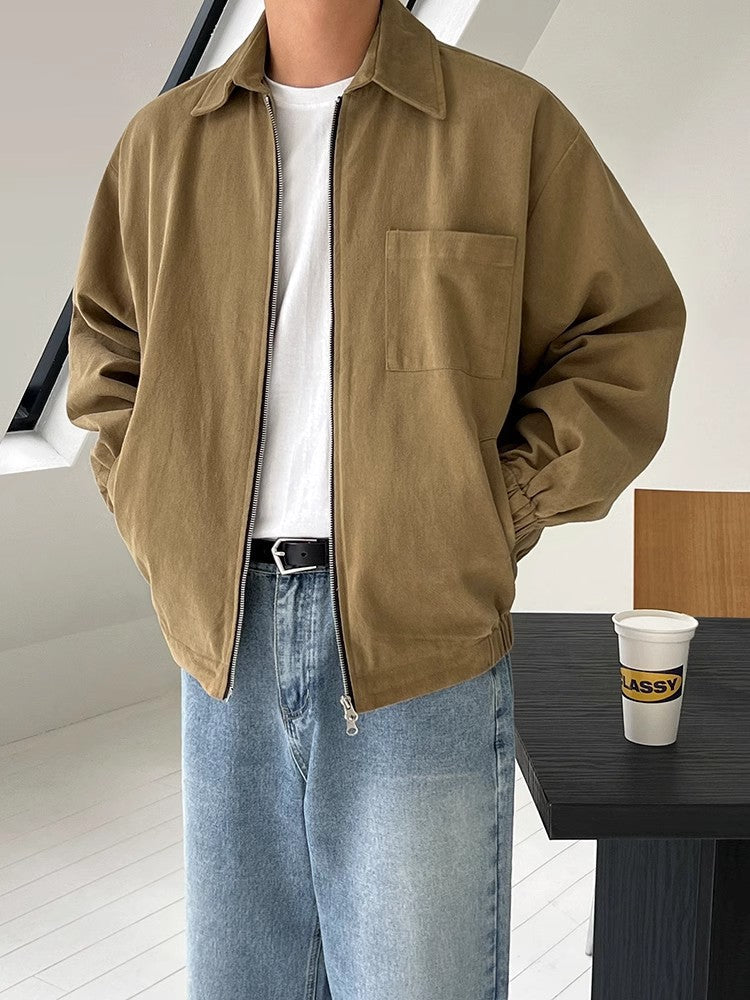 Lapel Zipper Jacket