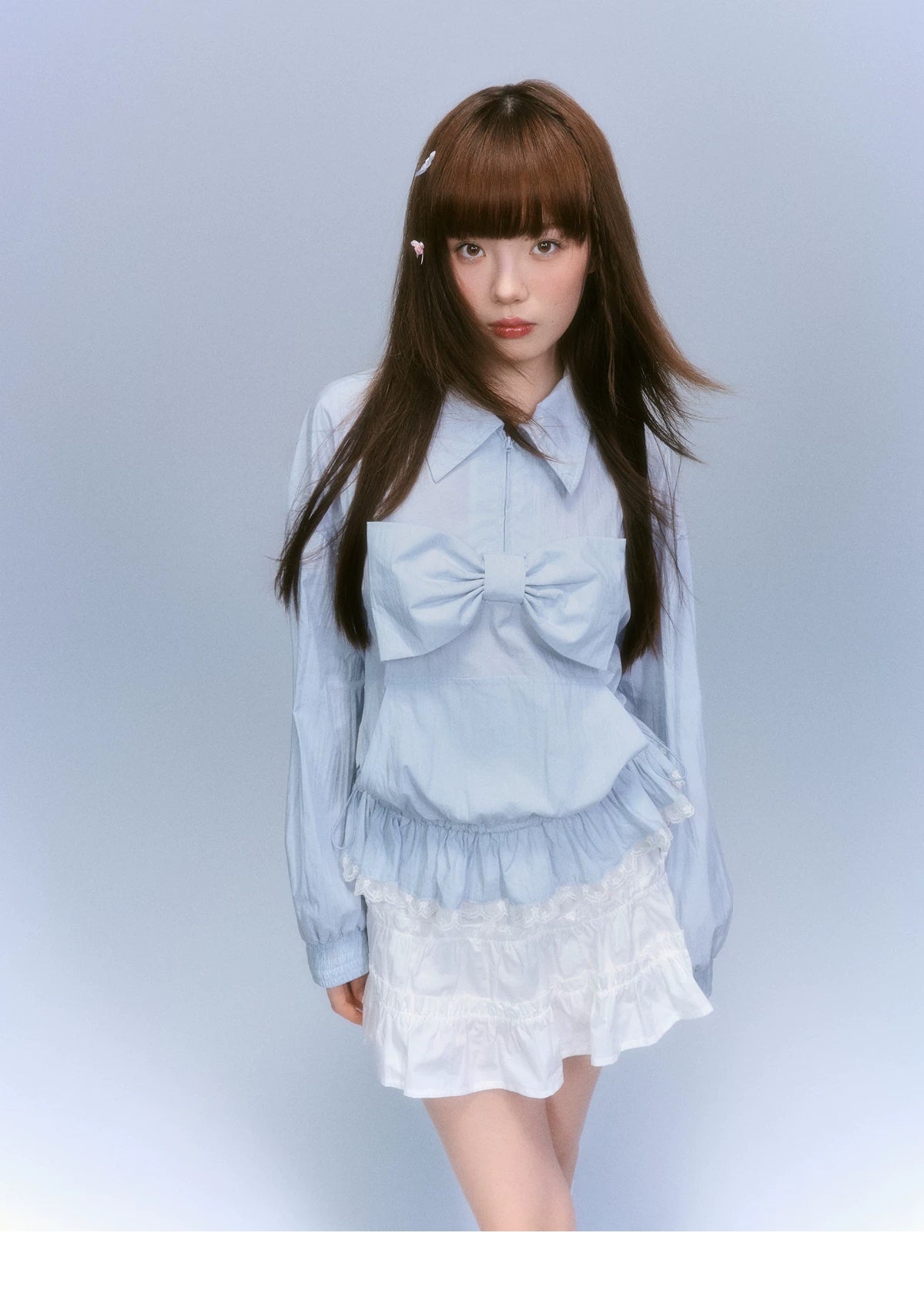 Bow Detail Long Sleeve Shirt