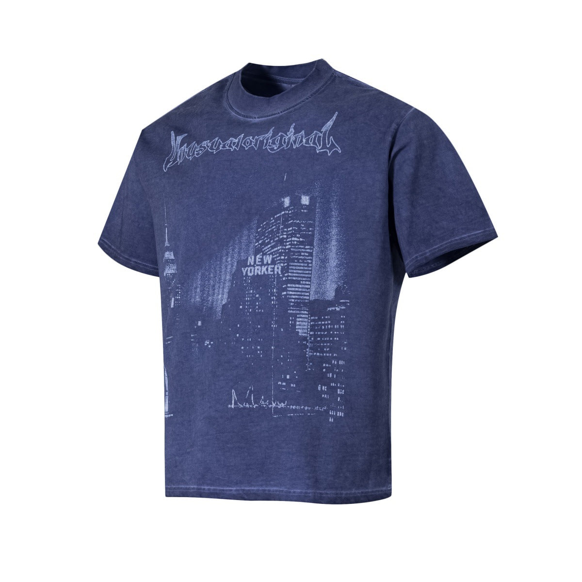 Washed City Print Short Sleeve T-Shirt