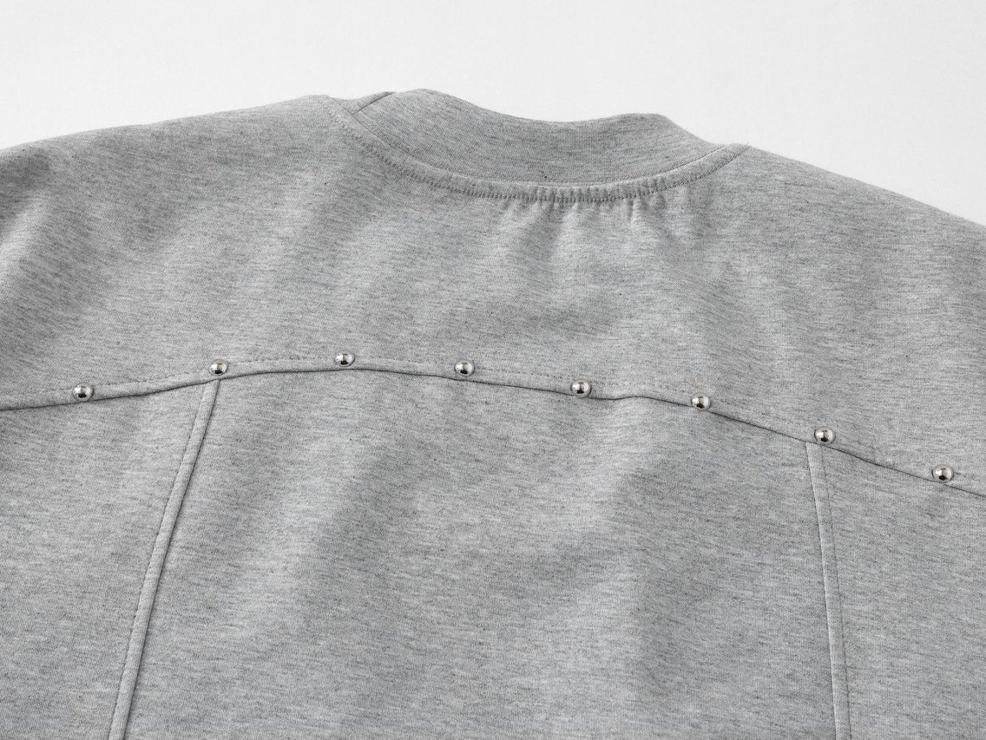 Heavyweight Double Yarn Deconstruction Beads Oversize Short Sleeve T-Shirt