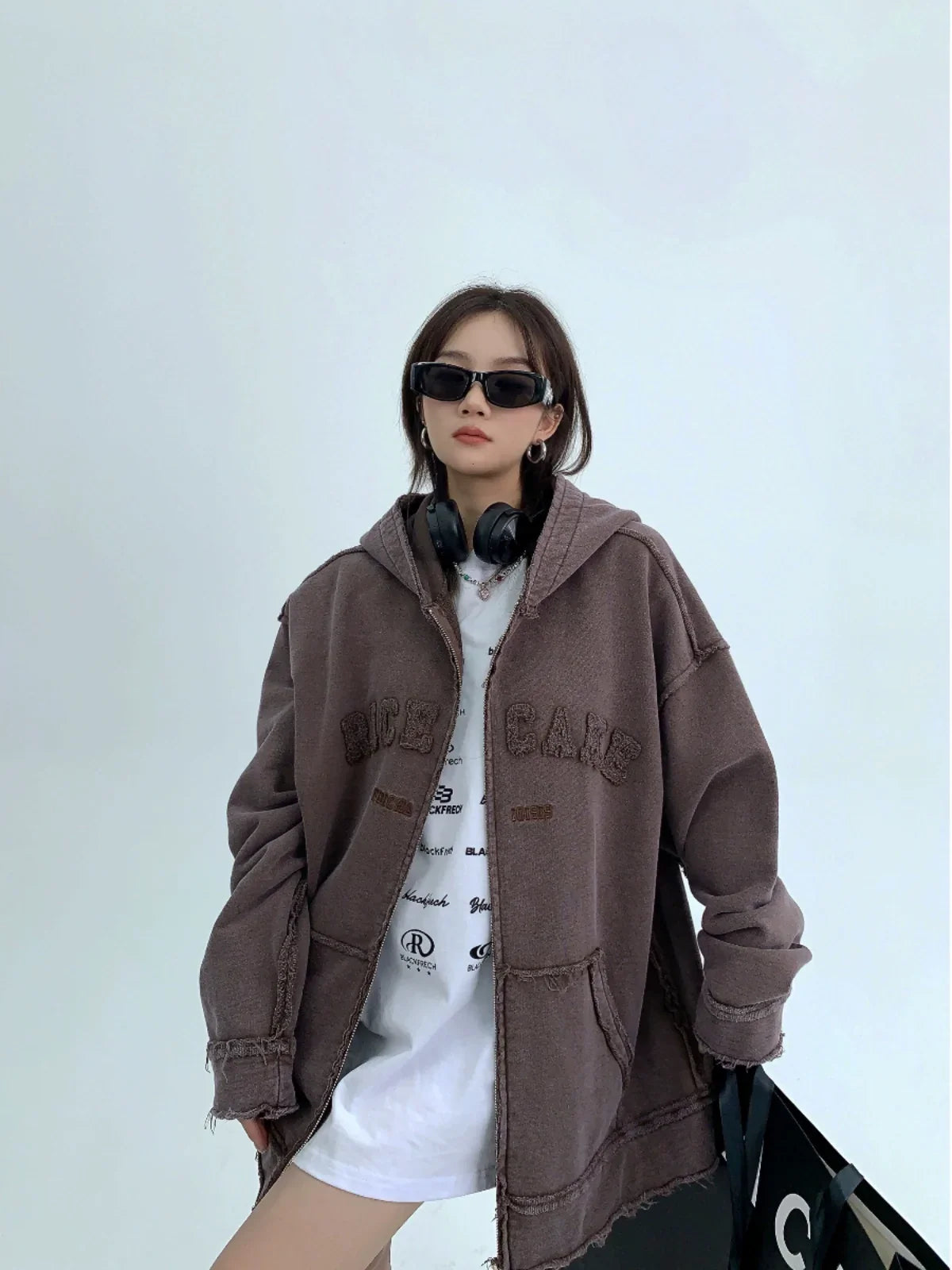 Damage Heavyweight Oversize Zipper Hoodie