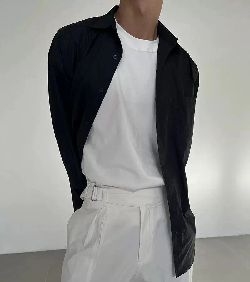 Chemise basique à manches longues