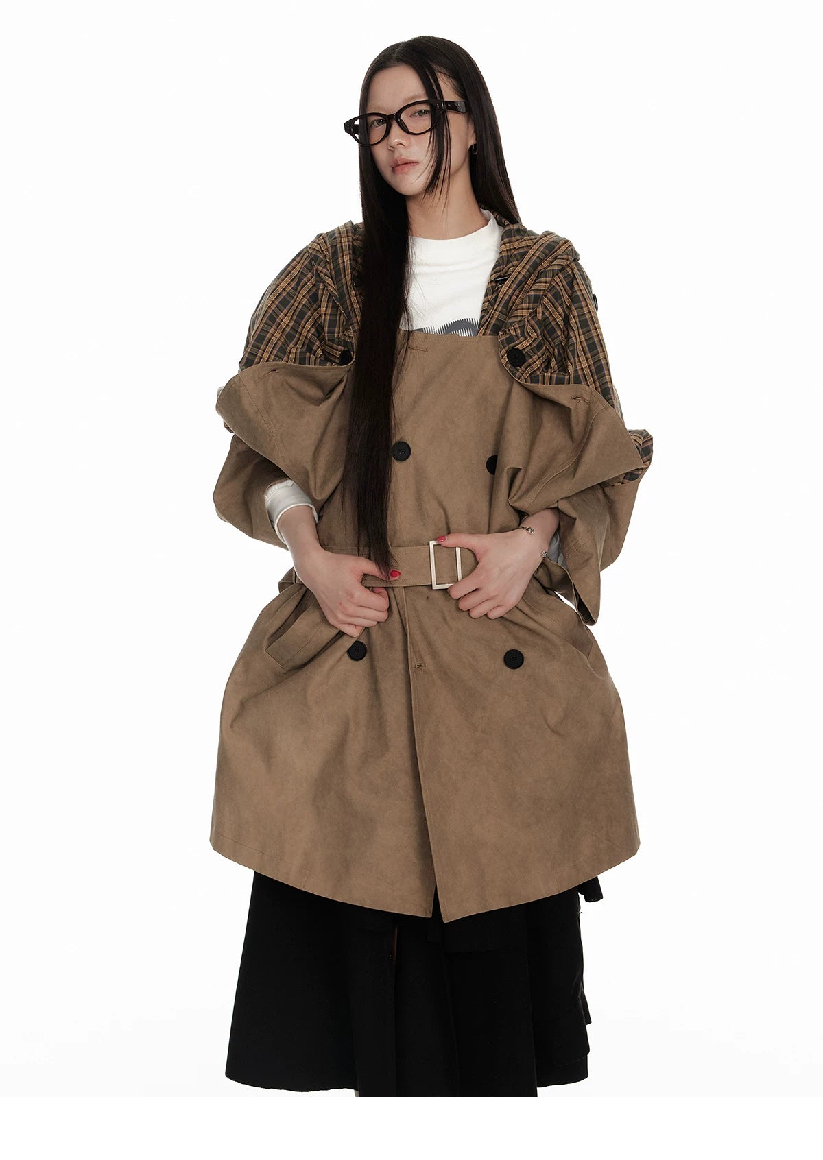 Textured Hooded Lining Jacket