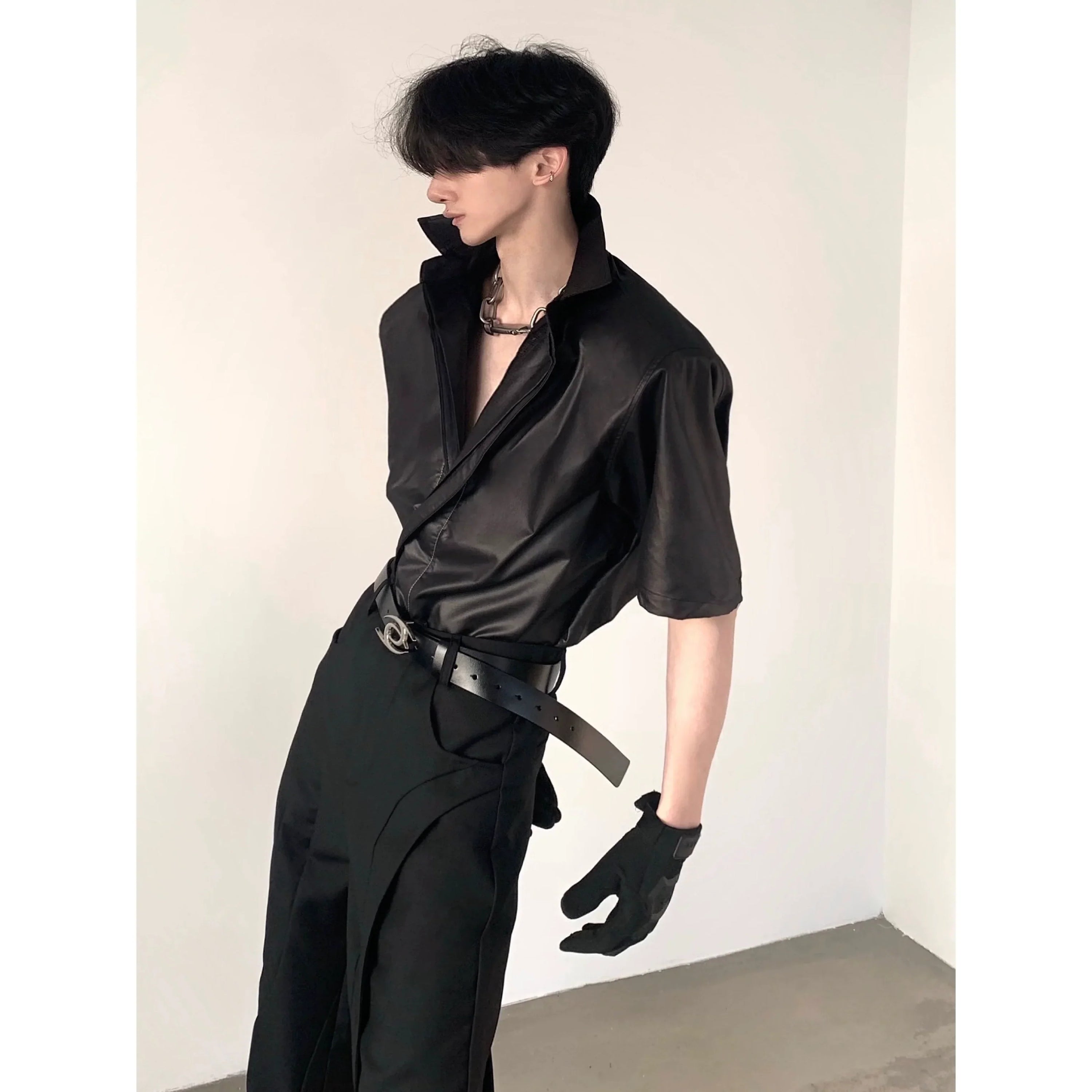 Coated Shoulder Pad Short Sleeve Shirt