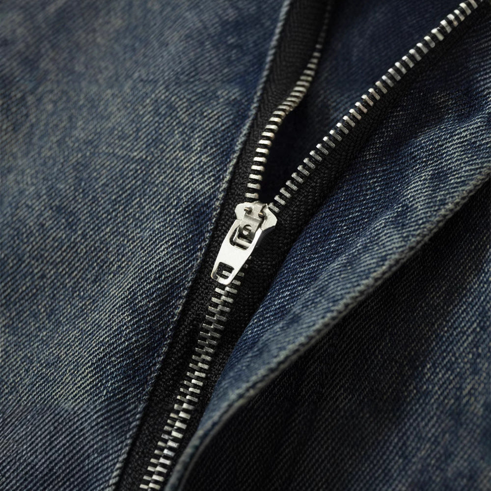 Contrasting Stitching Niche Camouflage Jeans