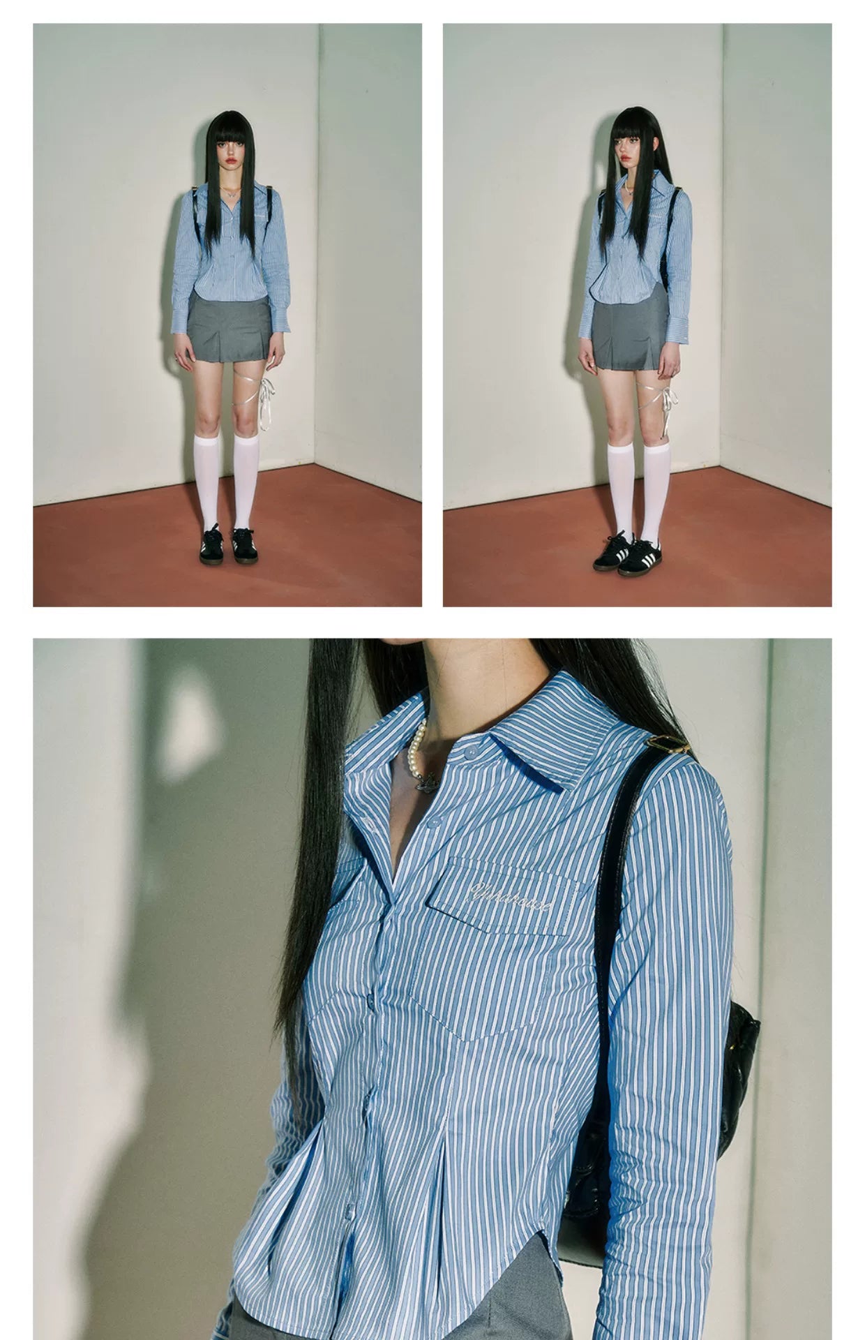 Pleats A-Line High-Waist Short Skirt