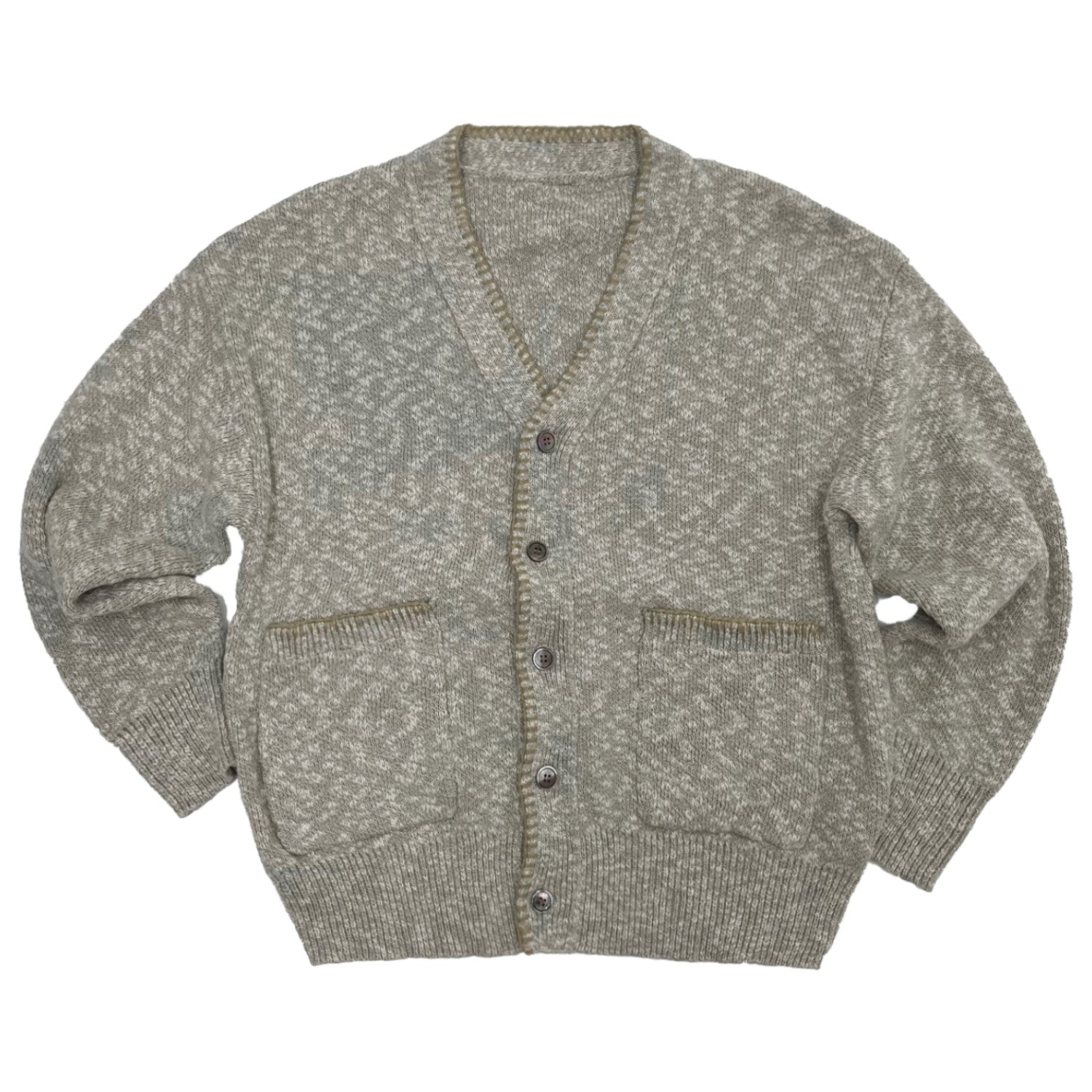 Melange Knit Pocket Button Cardigan