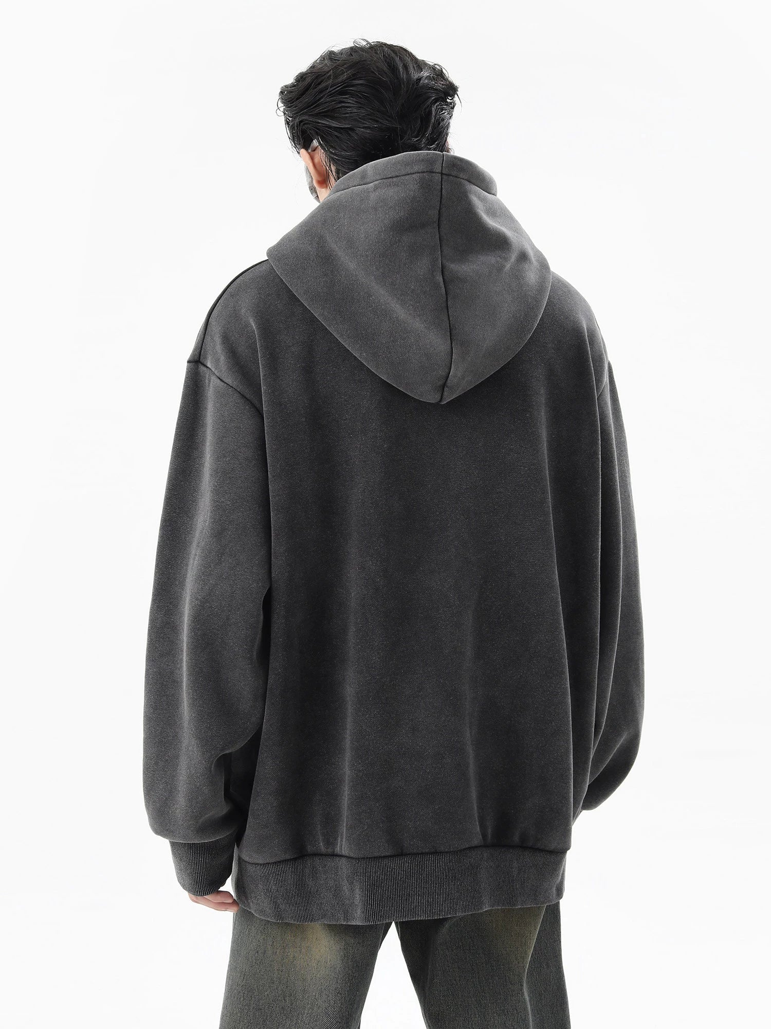 Sudadera con capucha de gran tamaño con forro polar lavado