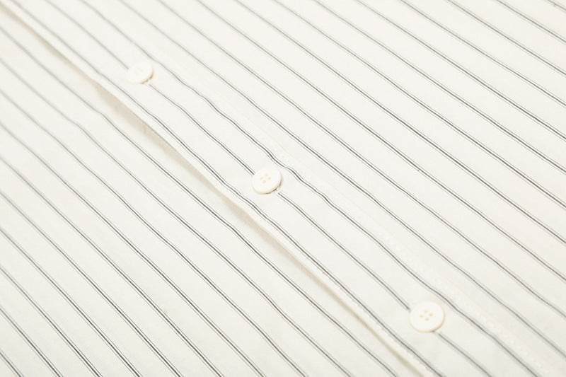 Embroidery Striped Turn-Do