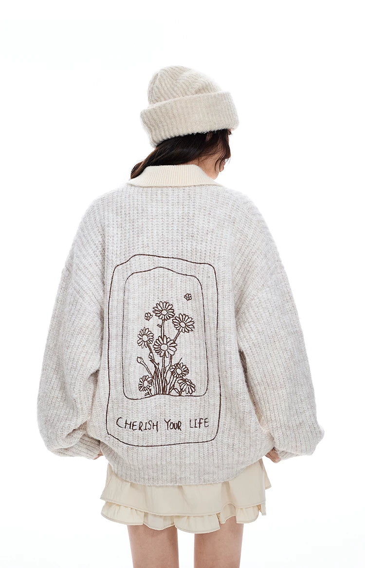 Pullover Polo Knit Sweater