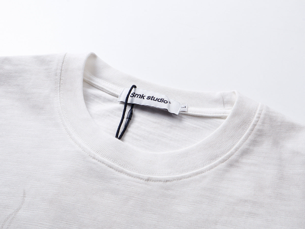 Graphic Print Wash Long Sleeve T-Shirt