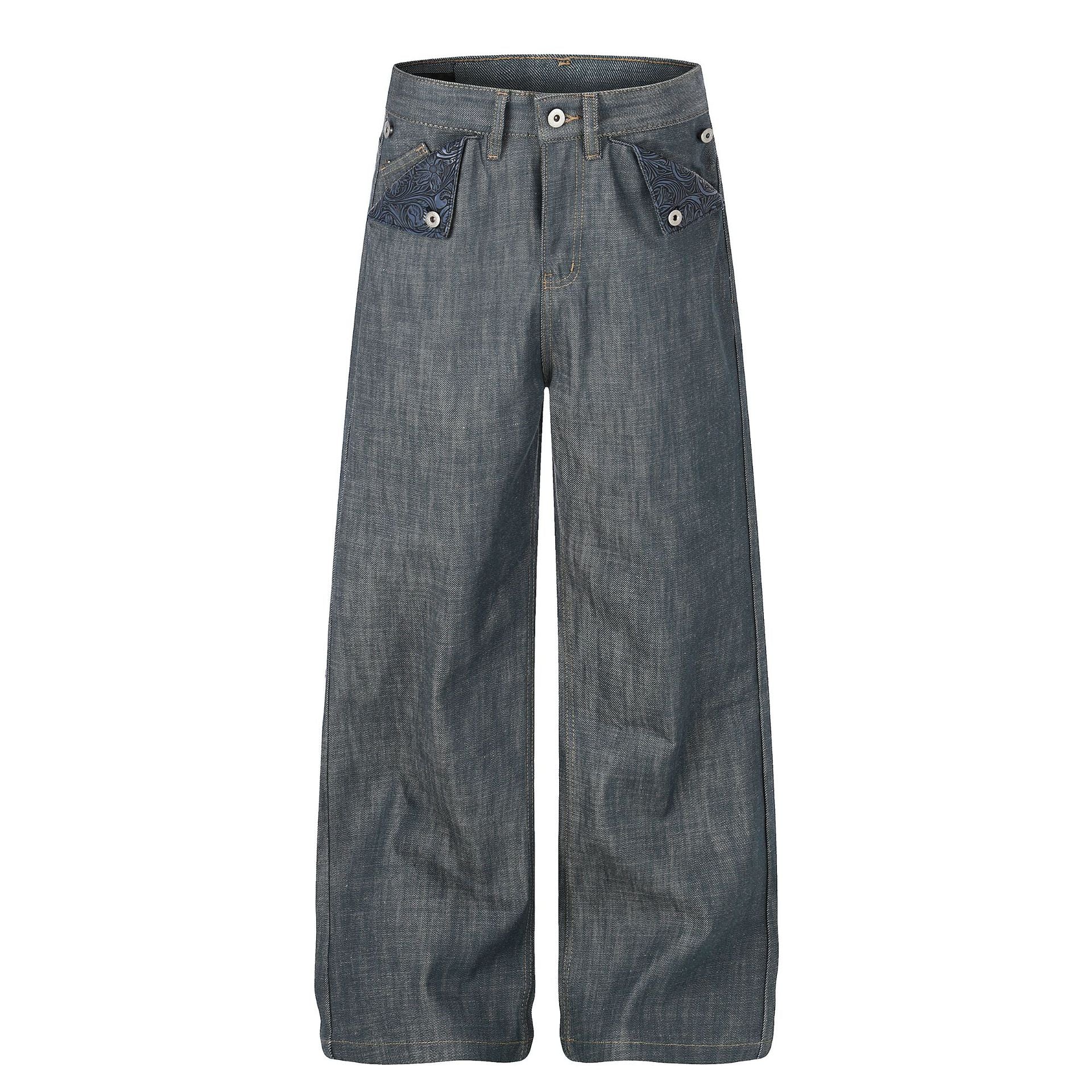 Raw Wide Leg Denim Jeans