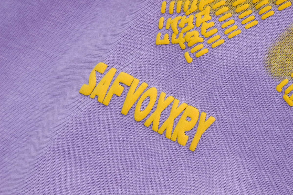 Foam Letter Print Short Sleeve T-Shirt