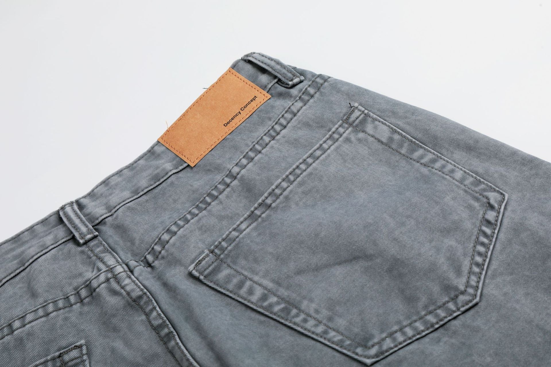 Washed Eyelet Wide Leg Denim Jeans