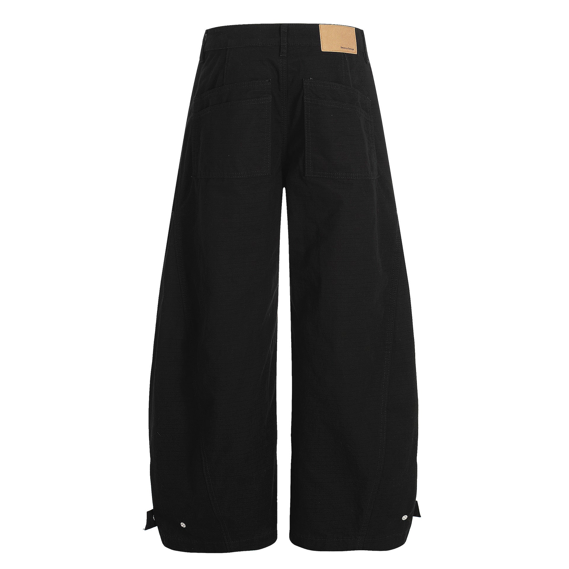 Curved Panel Wide Leg Pants