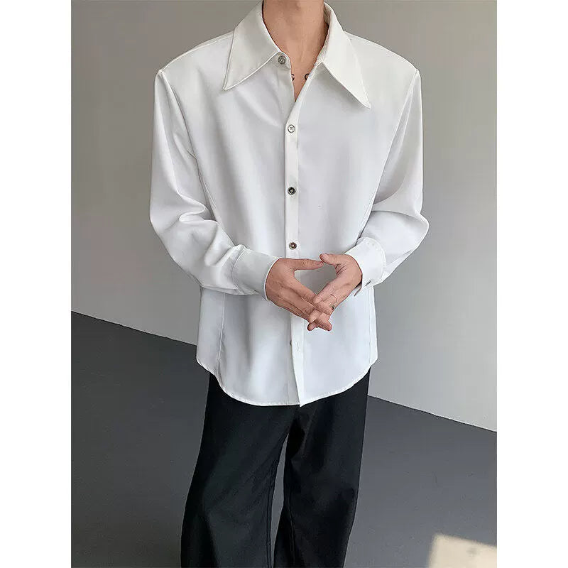 Plain Design Long Sleeve Shirt